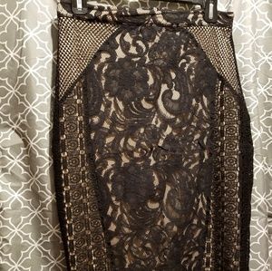 Black lace skirt